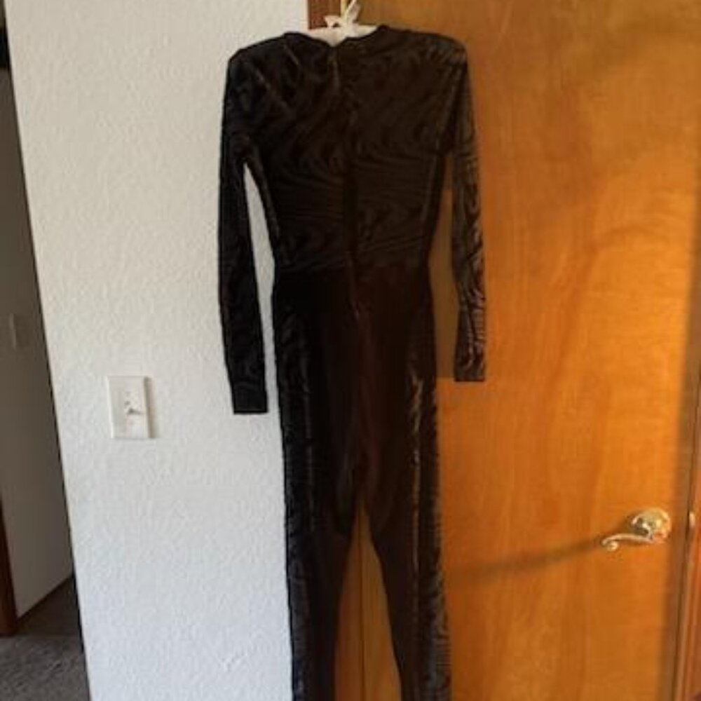 Gorgeous Video Vixon Black Velvet Jumsuit-Size M - Picture 5 of 8